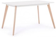 Masa dining pentru 4 persoane alba din MDF melaminat, 120 cm, Michelangelo Bizzotto