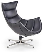 Fotoliu tapitat Luxor negru - H 96 cm