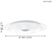 Eglo 98324 - Plafonieră LED dimabilă LANCIANO LED/36W/230V cu DO