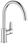 Baterie bucatarie Grohe Bauedge, pipa pivotanta, crom, furtune flexibile-31367001