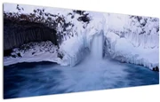 Tablou cu cascadele iarna (120x50 cm)