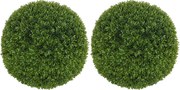 HOMCOM Set de 2 Sfere de Boxwood Artificiale, 50cm | Aosom Romania