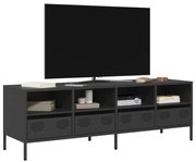 vidaXL Dulap TV, negru, 135x39x43,5 cm, oțel laminat la rece