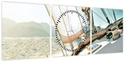 Tablou - Yacht (cu ceas) (90x30 cm)