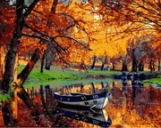 Pictura pe numere cu un cadru "Toamnă" 50x40 cm