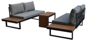 Set mobilier de grădină Atesora (maro deschis + gri) (pentru 4 persoane). 1121233