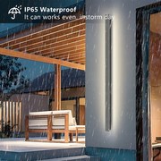 Brilagi - Aplica LED de exterior LINEAR, 32 W, 230 V, 3000 K, IP65, antracit