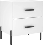 vidaXL Noptieră, alb, 40x35x47,5 cm, lemn compozit