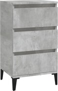 vidaXL Noptieră, gri beton, 40x35x70 cm, lemn prelucrat