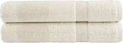 vidaXL Prosoape de saună premium SOLUND 2 buc. crem 80x200 cm 600 gsm
