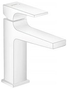 Baterie lavoar Hansgrohe Metropol 110 cu ventil Push-Open alb mat