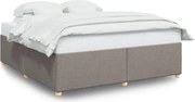 vidaXL Cadru de pat fără saltea, gri taupe, 180x200 cm, textil