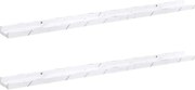 vidaXL Raft de perete 2 pcs Marmură albă 100 x 9 x 3 cm Lemn compozit