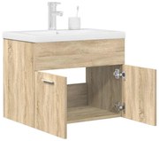 vidaXL Dulap pentru chiuvetă baie cu chiuvetă încorporată și robinet