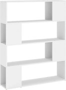 vidaXL Bibliotecă/Separator cameră, alb, 100x24x124 cm