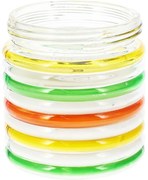 Lumânare repelentă Citronella Stripes, 780 g, 11în 12 cm, verde