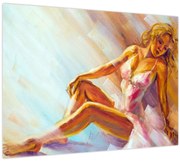 Tablou pe sticlă - Dansatori (70x50 cm)