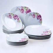 BANQUET Set farfurii din porţelan square DOLORES 18 buc