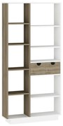 Biblioteca Luma White and Walnut