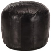 vidaXL Taburet, negru, 40x35 cm, piele naturală de capră
