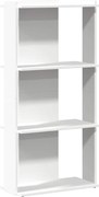 vidaXL Bibliotecă cu 3 niveluri, alb, 60x30x120 cm, lemn de prelucrare