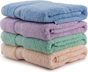 Set 4 prosoape baie 317HBY3330, multicolor, bumbac, 50x100 cm