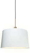 Lampă modernă cu pandantiv bronz cu abajur 45 cm alb - Combi 1