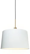 Lampă modernă cu pandantiv bronz cu abajur 45 cm alb - Combi 1
