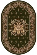 Covor Vultur Bicefal Verde Oval Selectează mărime: 100 X 200