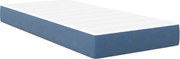 vidaXL Saltea de pat cu saltea albastru 90 x 190 cm țesătură