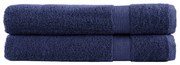 vidaXL Prosoape premium SOLUND 2 buc bleumarin 100x200cm 600gsm
