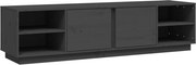 vidaXL Comodă TV, gri, 156x40x40 cm, lemn masiv de pin