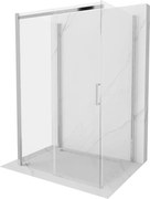 Mexen Omega-3S cabina de duș în 3 pereti, glisantă 100 x 80 cm, transparent, crom - 825-100-080-01-00-3S