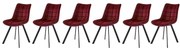 Set 6 scaune K332 velvet bordo