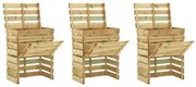 vidaXL Compostor grădină din șipci 3 buc. 80x50x100 cm lemn pin tratat