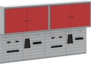 vidaXL Set dulap de unelte 6 pcs Roșu Oțel vopsit electrostatic