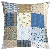 Bellatex Pernă Adéla Patchwork albastră, 40 x 40cm