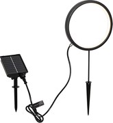 Lampă cu vârf negru 50 cm incluzând LED reîncărcabil și solar IP65 - Adalind