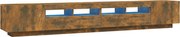 vidaXL Set dulapuri TV cu LED, 3 piese, stejar fumuriu, lemn prelucrat