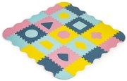 ECO TOYS Copii foam puzzle 121,5x121,5cm, pătură, covoraș Forme, 37 piese