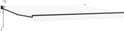 vidaXL Cort electric retractabil Alb 4 x 2 m Poliester cu Acoperire PU