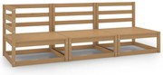 vidaXL Set mobilier de grădină, 3 piese, maro miere, lemn masiv de pin