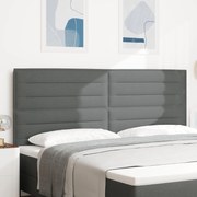 vidaXL Tăblie cap cu headboard Manual Gri închis 200 cm țesătură