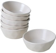 Set de 6 boluri din ceramică Facetta 12 cm, crem