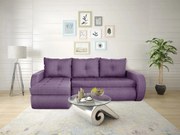 Coltar extensibil reversibil Siena Lux Purple 243x141x81 cm cu lada de depozitare