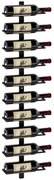 HOMCOM Suport pentru Sticle de Vin cu Montare pe Perete, 27x10x116 cm, Negru | Aosom Romania