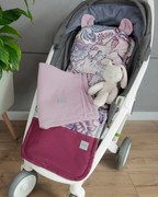 Baby Nellys 2-dílná set carucior Vafe + bumbac PREMIUM, Flori - retro