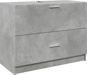 vidaXL Dulap de chiuvetă, gri beton, 78x37x59 cm, lemn prelucrat