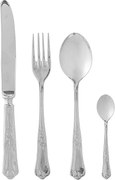 Set 4 tacamuri Tilly, argintiu, oțel inoxidabil