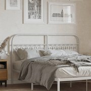 vidaXL Tăblie de pat metalică, alb, 150 cm